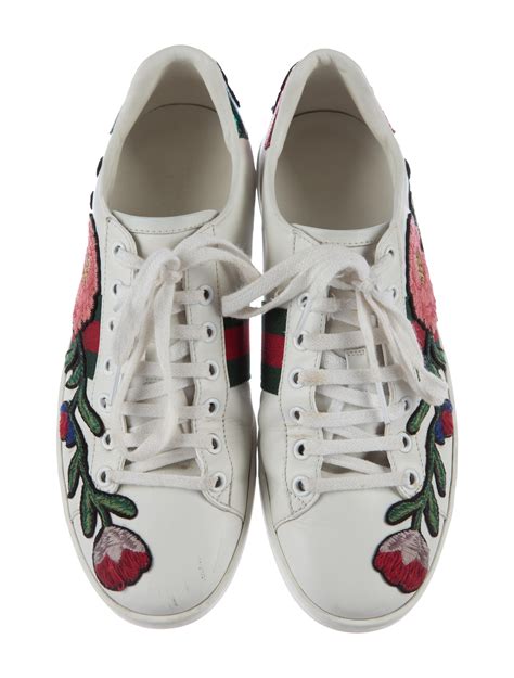 gucci ace embroidered sneaker floral|Gucci ace sneakers gg print.